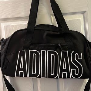 ADIDAS Graphic Duffel Recycled Material Size Medium Color Black and White
